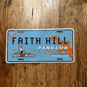 Faith Hill Country Music Fan Club License Plate NIP